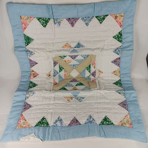 Patchwork Quilt Accessories Crystal Star K5003 Quilted Sham 20x26 Country - Picture 1 of 6